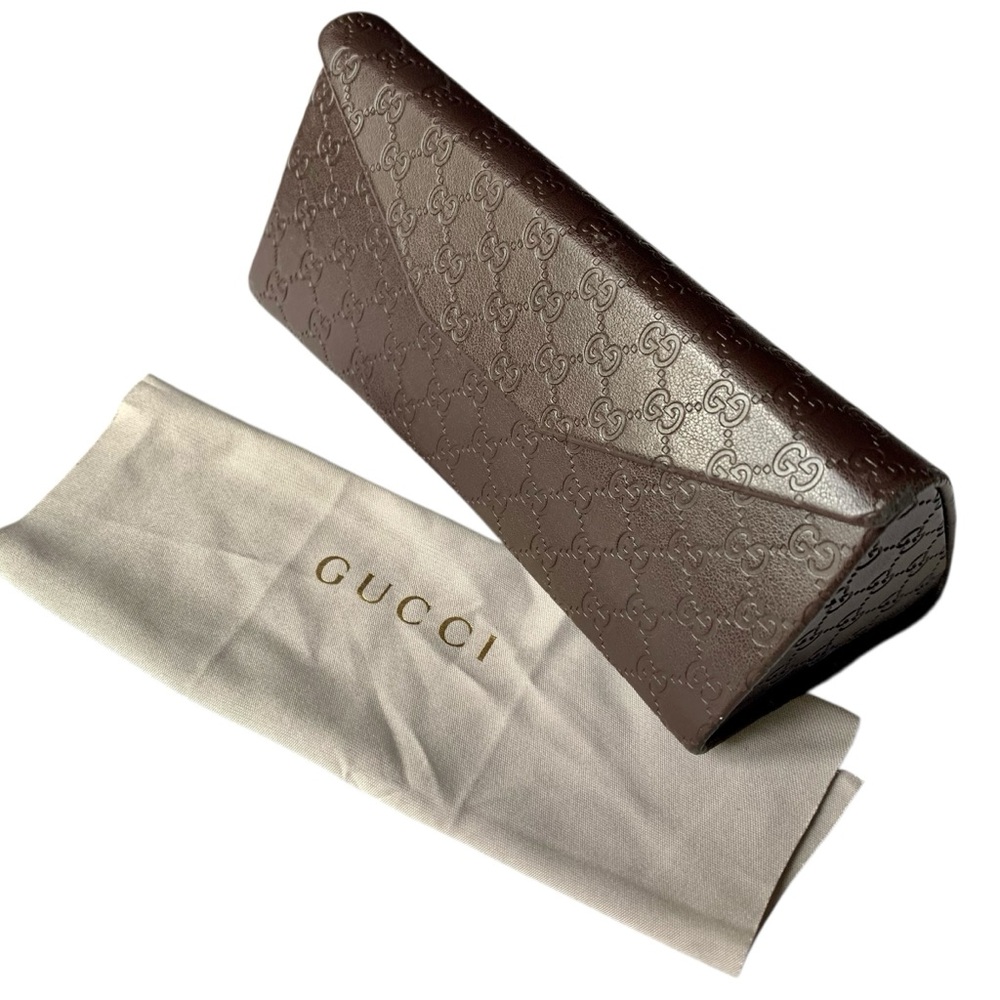 Gucci GG Monogram Trifold Sunglasses Case Folding Wallet